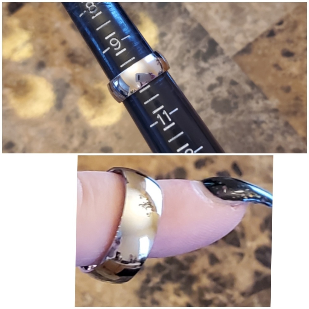 Wide Band Titanium Stainless Steel Band - Picture 3 of 3